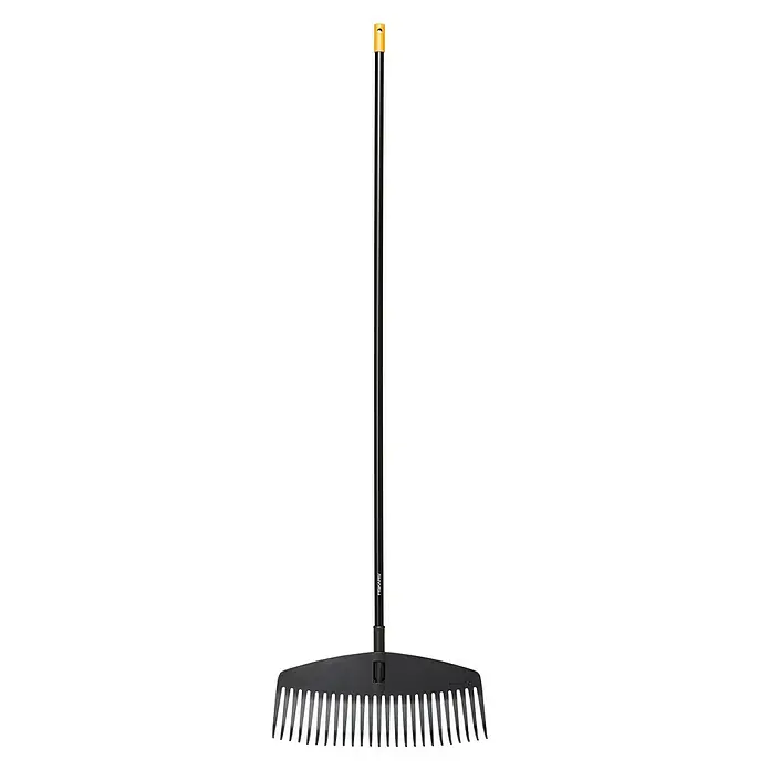 Fiskars Solid Fächerbesen - Arbeitsbreite: 52 cm, Anzahl Zinken: 24, Art Stiel: Langstiel - Vorderansicht