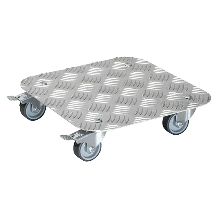 Gardol Podložak za biljke s kotačićima Alaska - D x Š x V: 29 x 29 x 7,3 cm, Metal, Sive boje, Maksimalna nosivost: 150 kg - Dijagonalni pogled