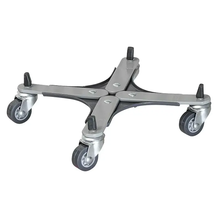 Gardol Podložak za biljke s kotačićima Sun City Medium - D x Š x V: 31 x 31 x 5,5 cm, Metal, Sive boje, Maksimalna nosivost: 100 kg - Dijagonalni pogled