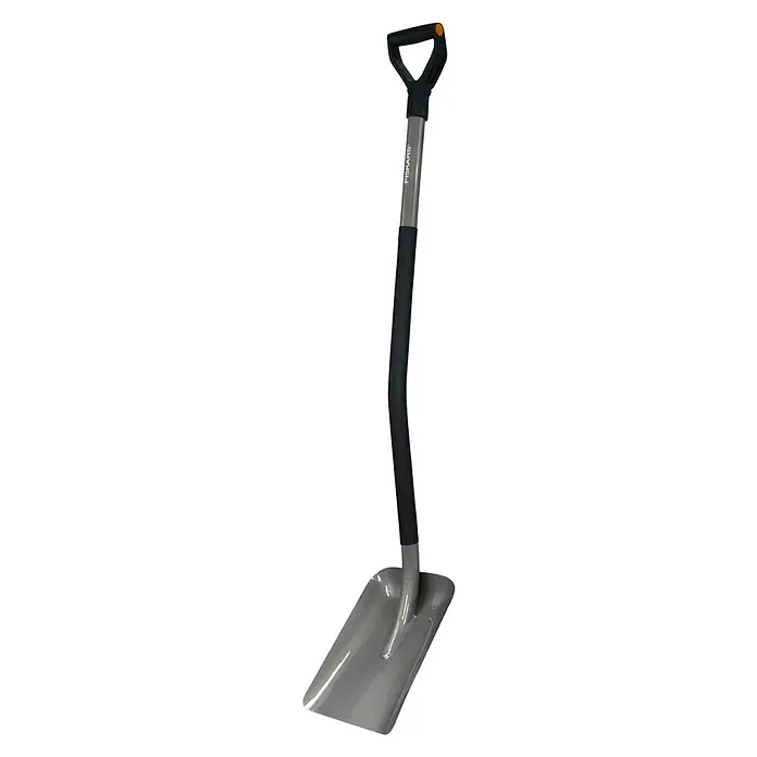 Fiskars Ergonomic Schaufel - Breite: 23,5 cm, Schwarz - Diagonale Ansicht