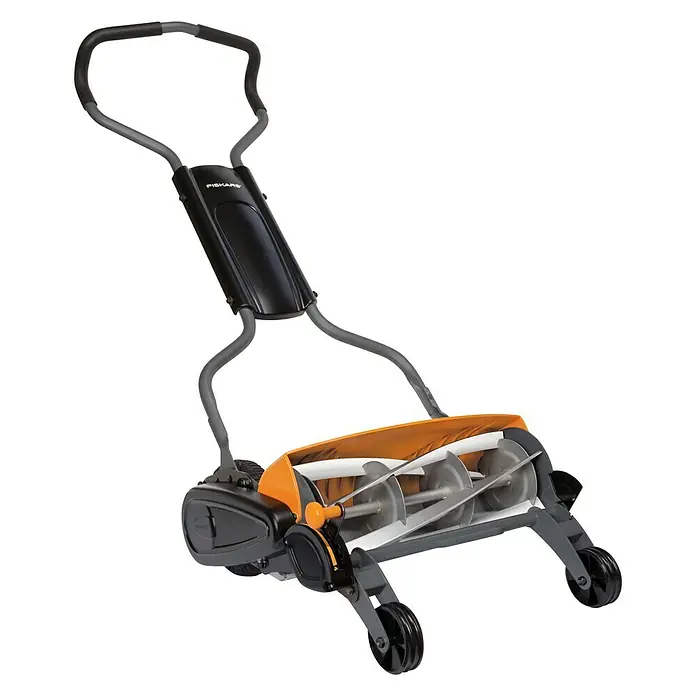 Fiskars Spindelmäher StaySharp Max -  - Diagonale Ansicht
