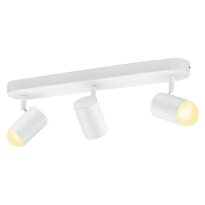 WiZ Imageo Regleta LED inteligente x3 - 15 W, L x An x Al: 12,3 x 44 x 10,5 cm, Blanco, Blanco frío - Vista angular