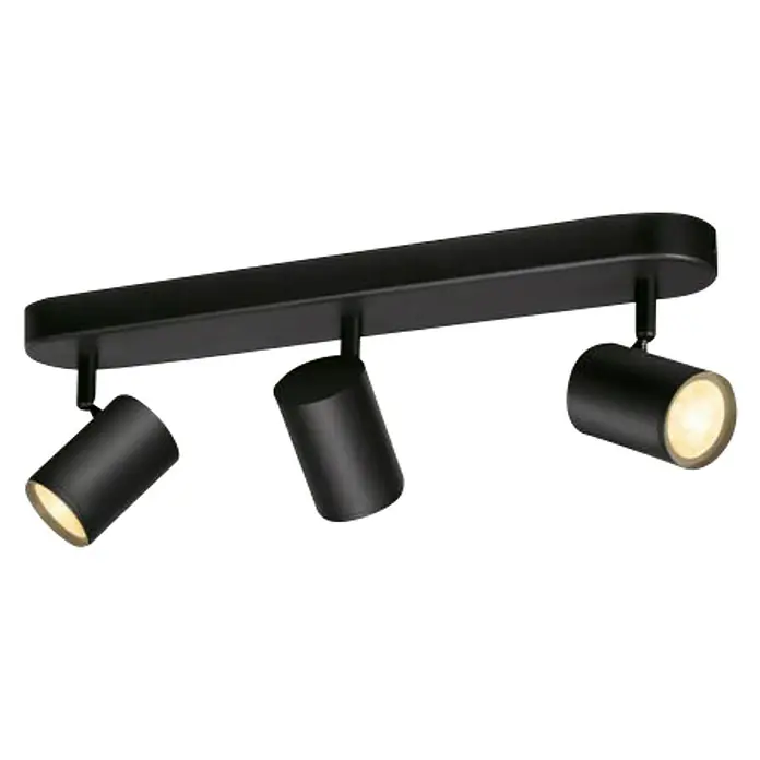 WiZ Imageo Regleta LED inteligente x3 - 15 W, L x An x Al: 12,3 x 44 x 10,5 cm, Negro, Blanco frío - Vista angular