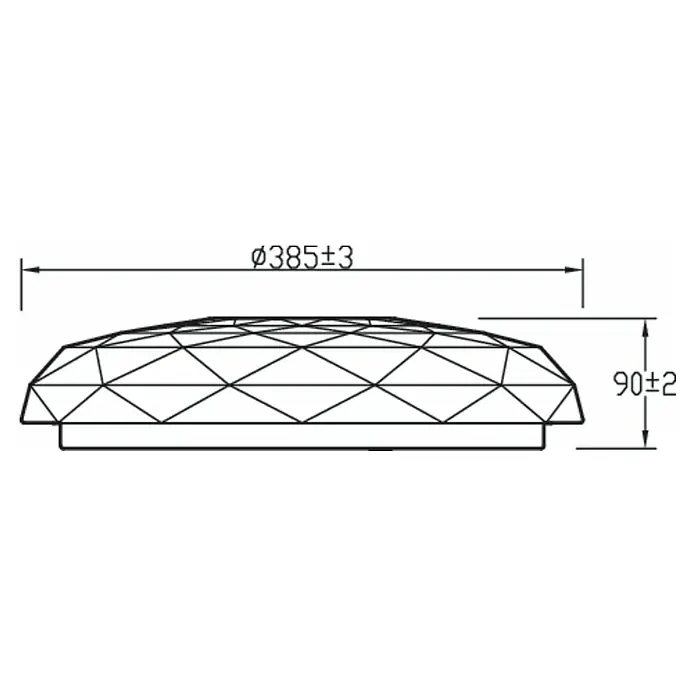 Philips Plafón LED redondo All-In-One - 23 W, Ø x Al: 36,8 x 8,5 cm, Blanco, Blanco frío - Dibujo técnico