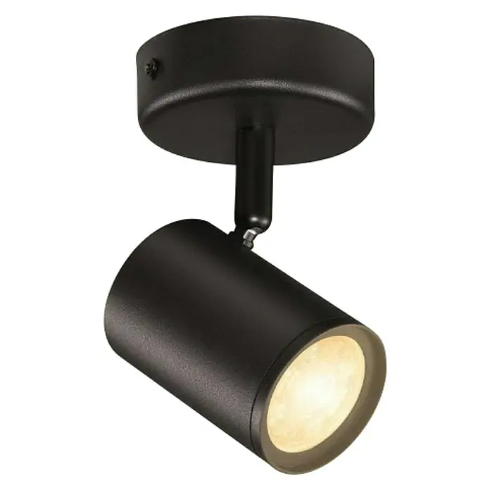 WiZ Imageo Aplique LED inteligente - 5 W, L x An x Al: 12,3 mm x 8 cm x 10,5 cm, Negro, Blanco frío - Vista angular
