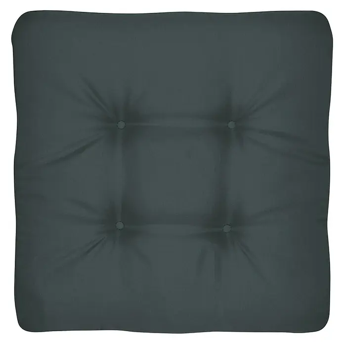 Doppler Sitzkissen Look mit Kreissteppung - L x B x H: 45 x 45 x 4 cm, Anthrazit, Polyester - Vorderansicht