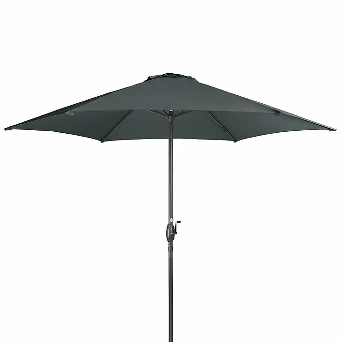 Derby Basic Lift Sonnenschirm Neo - Anthrazit, Durchmesser: 300 cm - Vorderansicht
