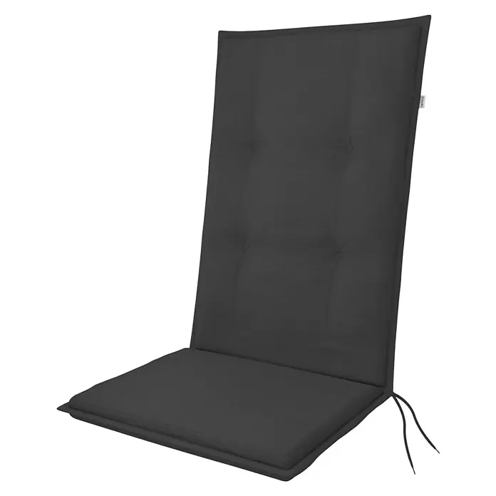 Doppler Gartenmöbel-Auflage Smart - Hochlehner, Anthrazit, L x B x H: 118 x 48 x 4 cm, Polyester - Diagonale Ansicht