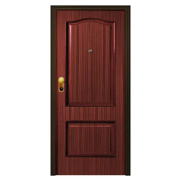 Solid Elements Puerta de entrada interior Acorazada - 80 x 204 cm, Derecha, Sapelly - Vista frontal