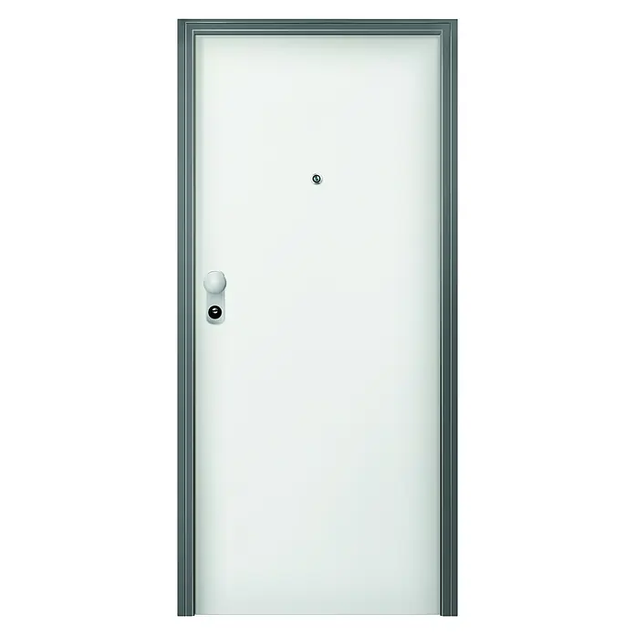Solid Elements Puerta de entrada interior Acorazada 100 - 80 x 204 cm, Derecha, Blanco lacado - Vista frontal
