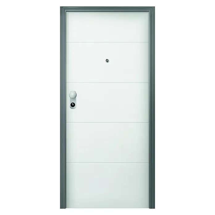 Solid Elements Puerta de entrada interior Acorazada 400 - 80 x 204 cm, Derecha, Blanco lacado - Vista frontal
