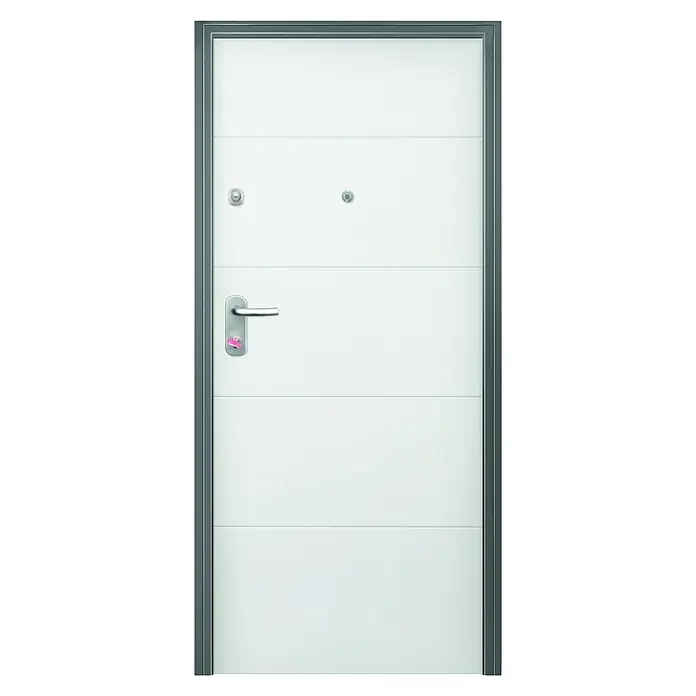 Solid Elements Puerta de entrada interior Acorazada 400 - 80 x 204 cm, Derecha, Blanco lacado - Vista frontal