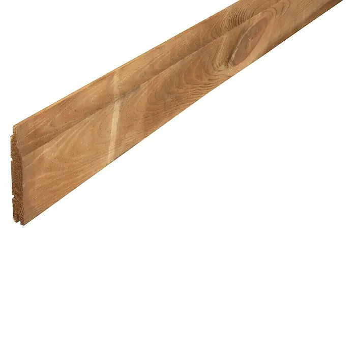 Forest-Style Tarima machihembrada - 240 cm x 14 cm x 18 mm, Pino - Primer plano