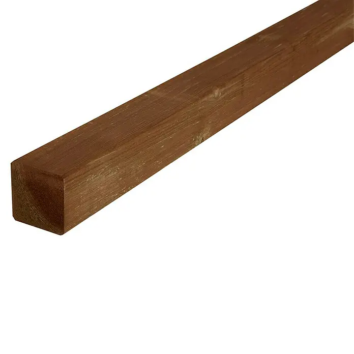Forest-Style Poste para cercado - L x An x Al: 180 x 7 x 7 cm, Marrón, Madera - Primer plano