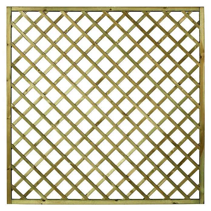 Forest-Style Celosía de madera Premices - An x Al: 180 x 180 cm, Natural - Vista frontal
