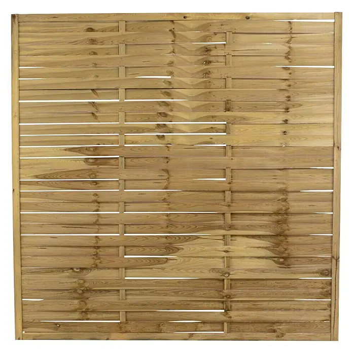 Forest-Style Celosía de madera Natura - An x Al: 180 x 180 cm, Natural - Vista frontal