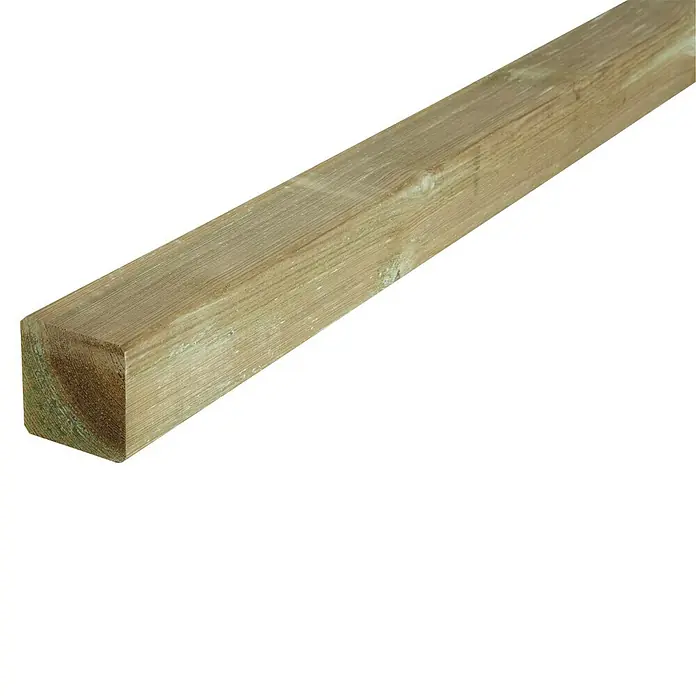 Forest-Style Poste para valla - L x An x Al: 180 x 7 x 7 cm, Natural - Primer plano