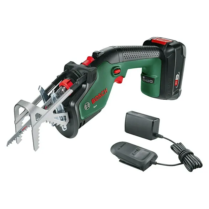 Bosch 18 V Power for All Gartensäge Keo - 18 V, Li-Ionen, 1 Akku - Diagonale Ansicht
