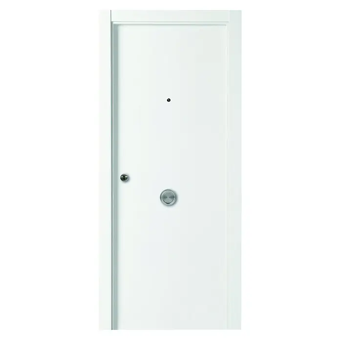 Solid Elements Puerta de entrada interior Blindada - 82,5 x 203 cm, Derecha, Blanco lacado - Vista frontal