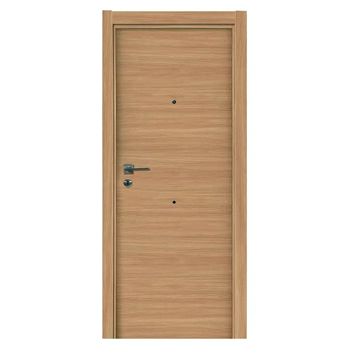 Solid Elements Puerta de entrada interior Blindada - 82,5 x 203 cm, Derecha, Sapelly/Roble - Vista frontal