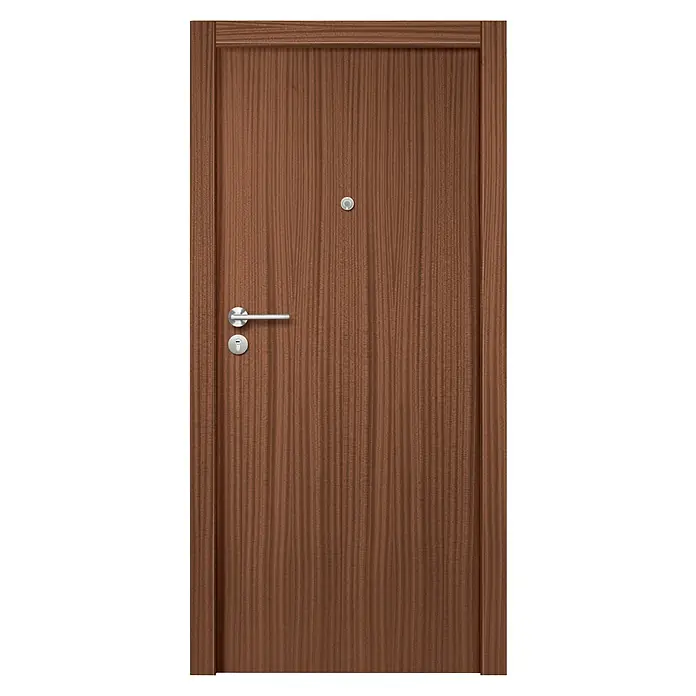 Solid Elements Puerta de entrada interior Semiblindada - 82,5 x 203 cm, Derecha, Sapelly - Vista frontal