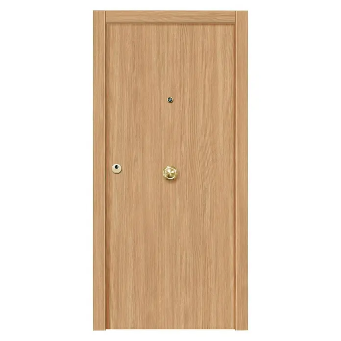 Solid Elements Puerta de entrada interior Semiblindada - 82,5 x 203 cm, Derecha, Roble - Vista frontal