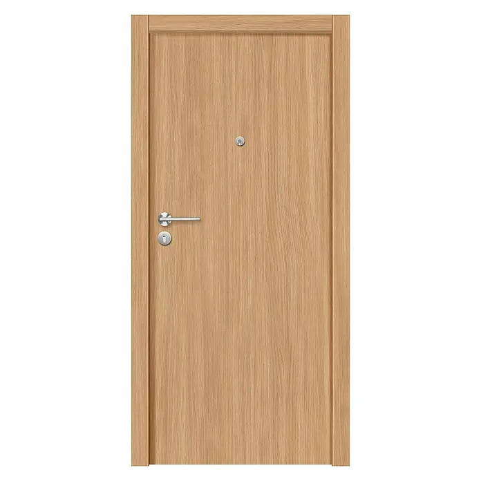 Solid Elements Puerta de entrada interior Semiblindada - 82,5 x 203 cm, Derecha, Roble - Vista frontal
