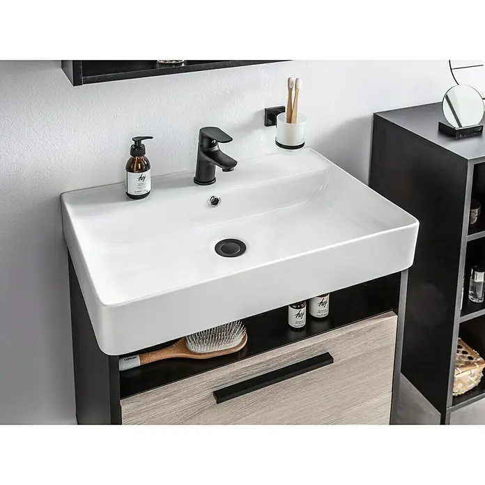 BAUHAUS Jannik Waschtischunterschrank - 58 x 39 x 76,5 cm, Steinesche, Matt - Detailaufnahme