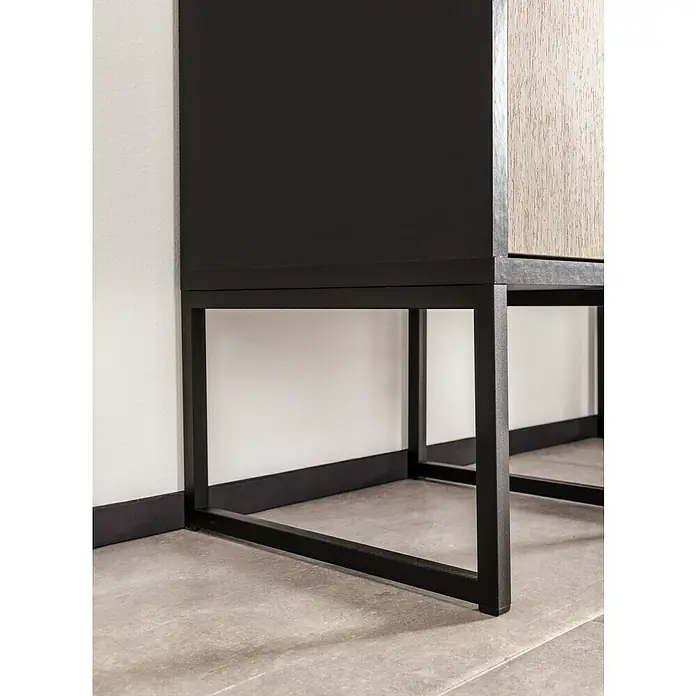 BAUHAUS Jannik Midischrank - 32 x 32 x 114 cm, Anthrazit, Steinesche - Detailaufnahme