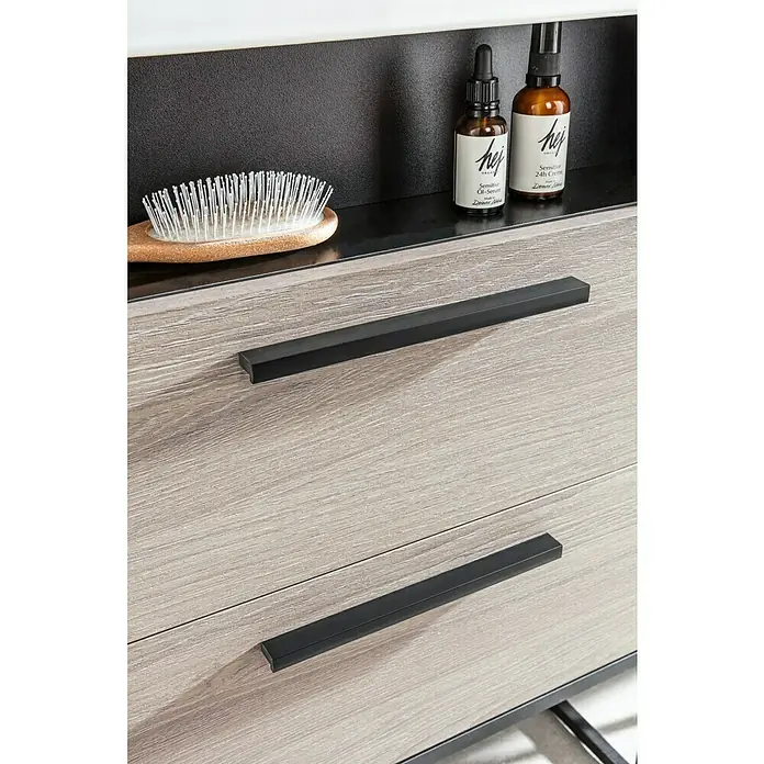 BAUHAUS Jannik Waschtischunterschrank - 58 x 39 x 76,5 cm, Steinesche, Matt - Detailaufnahme