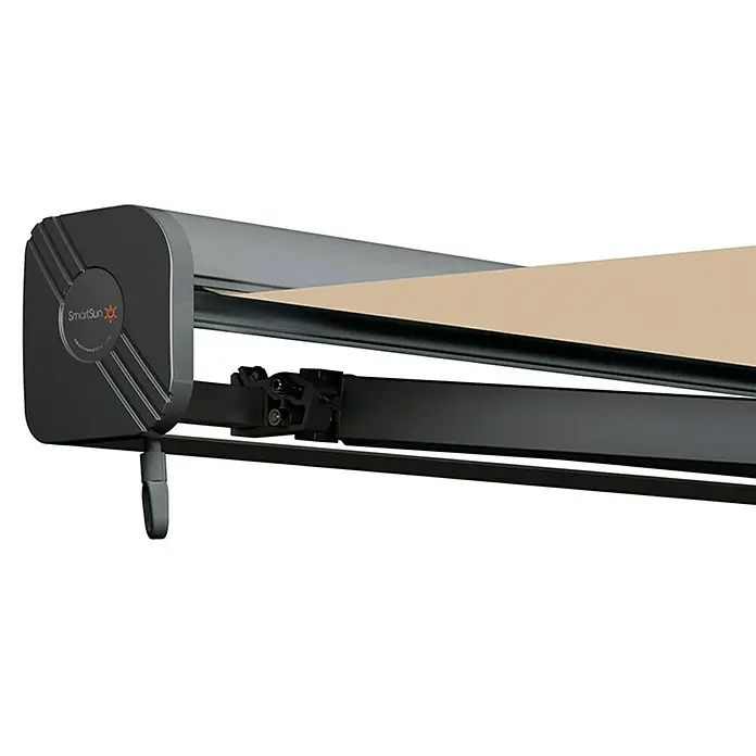 SmartSun Toldo con motor Fiji - Beige arena, Ancho: 5 m, Caída: 3 m - Primer plano