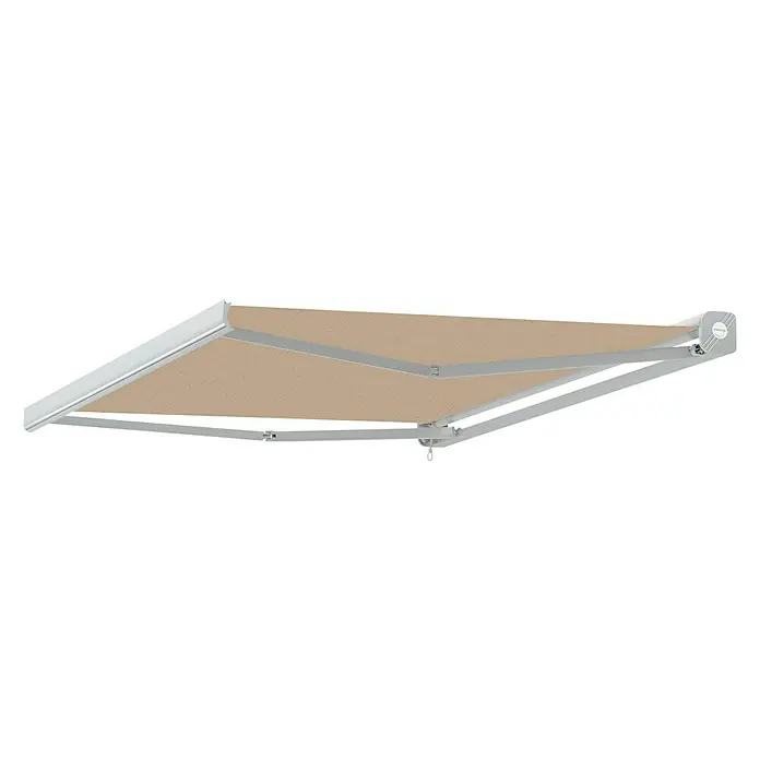 SmartSun Toldo de brazos articulados Fiji - Beige arena, Ancho: 4 m, Caída: 3 m - Vista angular