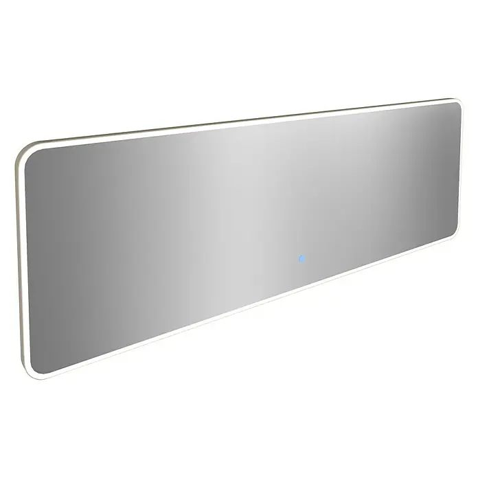 Camargue LED-Lichtspiegel Frame - Mit abgerundeten Kanten, 40 x 120 cm, Berührungssensor - Diagonale Ansicht