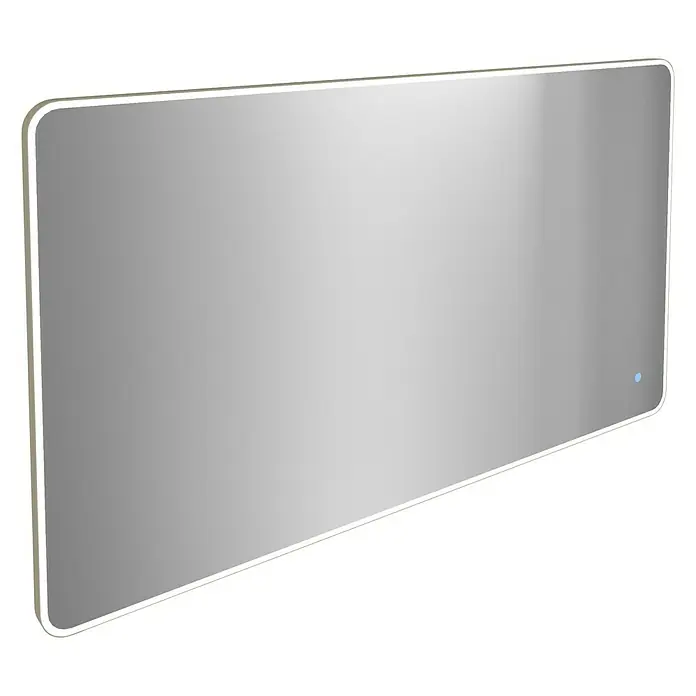 Camargue LED-Lichtspiegel Frame - Mit abgerundeten Kanten, 120 x 68 cm, Berührungssensor - Diagonale Ansicht