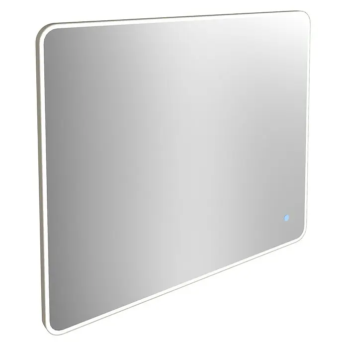 Camargue LED-Lichtspiegel Frame - Mit abgerundeten Kanten, 80 x 68 cm, Berührungssensor - Diagonale Ansicht