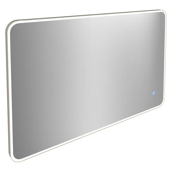 Camargue LED-Lichtspiegel Frame - Mit abgerundeten Kanten, 50 x 80 cm, Berührungssensor - Diagonale Ansicht