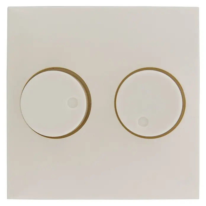 Draaidimmer-afdekraam Duo - Polarwit, Kunststof, Inbouw - Vooraanzicht