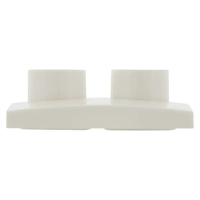 Draaidimmer-afdekraam Duo - Polarwit, Kunststof, Inbouw - Top-down weergave