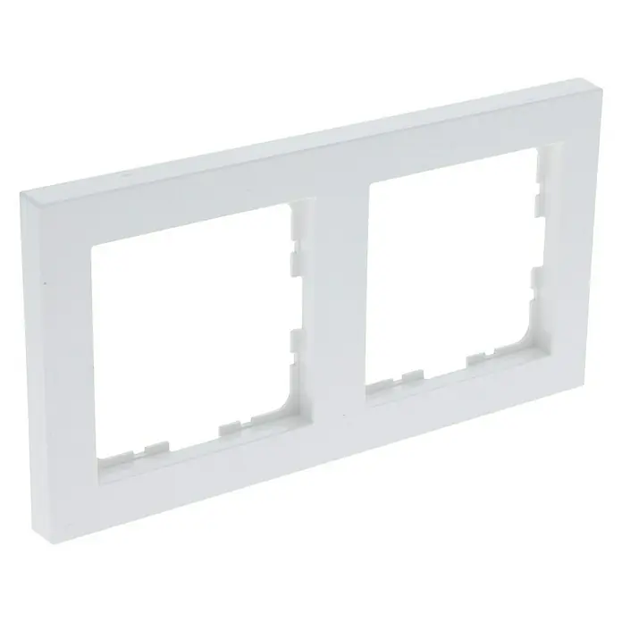 Q-Link Afdekraam S-Line - Wit, 2 voudig, Kunststof, Inbouw - Diagonaal zicht