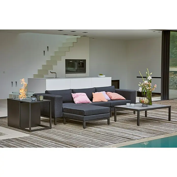 Sunfun Loungemöbel-Set Aria - 5 -tlg., Aluminium, Anthrazit, Schwarz - Stimmungsaufnahme