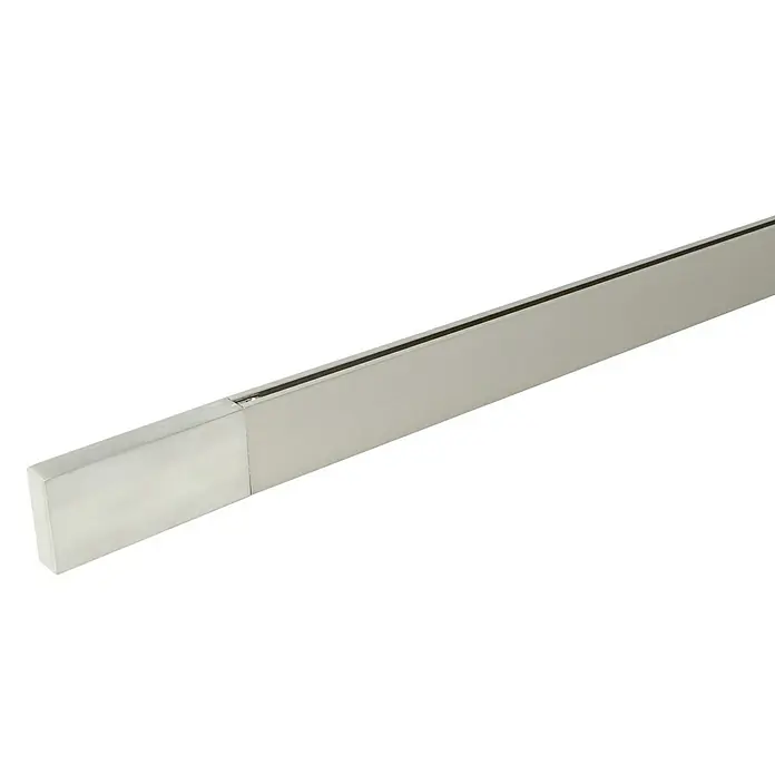 Expo Ambiente Eindstuk Long - Rvs-look, Geschikt voor: 32 x 11 mm profiel - Diagonaal zicht
