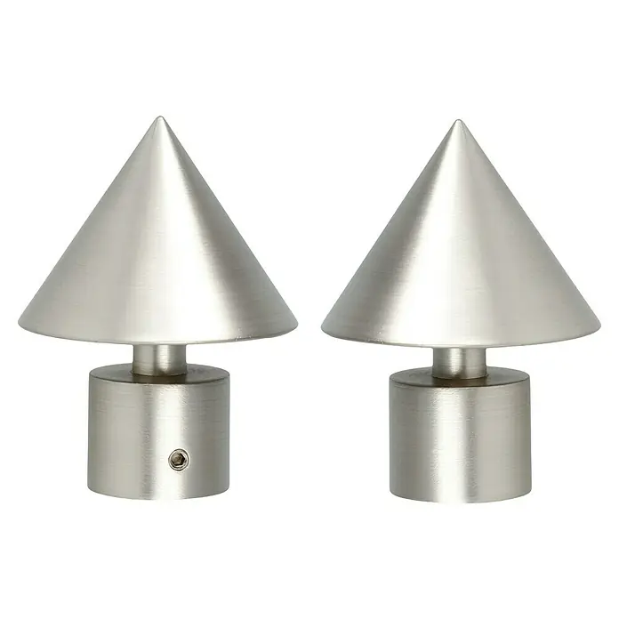 Expo Ambiente Endstück Cone-Classic - Edelstahloptik, 20 mm - Vorderansicht
