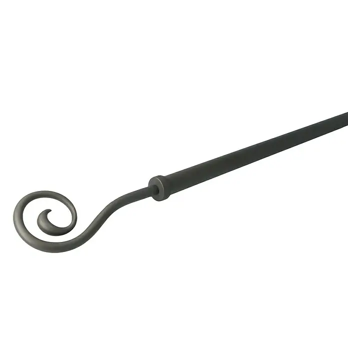 Expo Ambiente Eindstuk Orbis - Iron look-brush, Geschikt voor: Gordijnroedes Ø 20 mm - Diagonaal zicht
