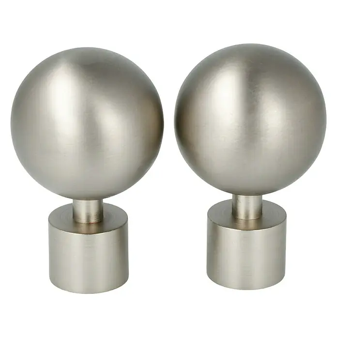 Expo Ambiente Endstück Ball-Classic - Edelstahloptik, 20 mm - Vorderansicht