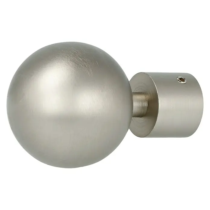 Expo Ambiente Endstück Ball-Classic - Edelstahloptik, 20 mm - Diagonale Ansicht