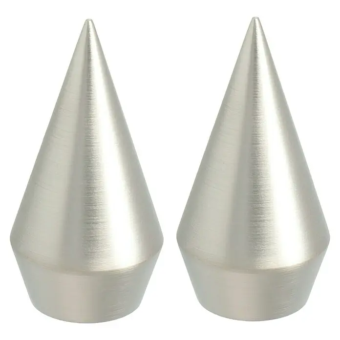 Expo Ambiente Endstück Point - Silber, Geeignet für: Gardinenstangen Ø 20 mm, 2 Stk. - Vorderansicht