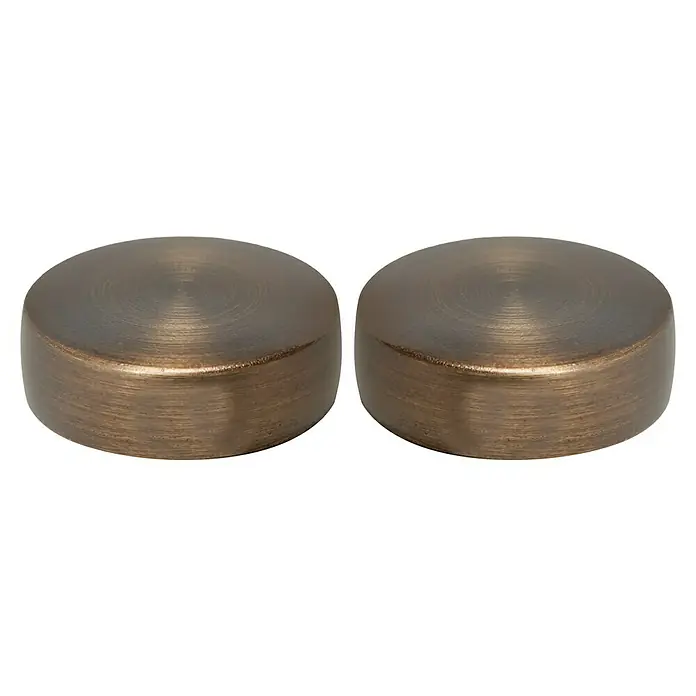 Expo Ambiente Endstück Cap - Bronze, Geeignet für: Gardinenstangen Ø 25 mm, 2 Stk. - Vorderansicht