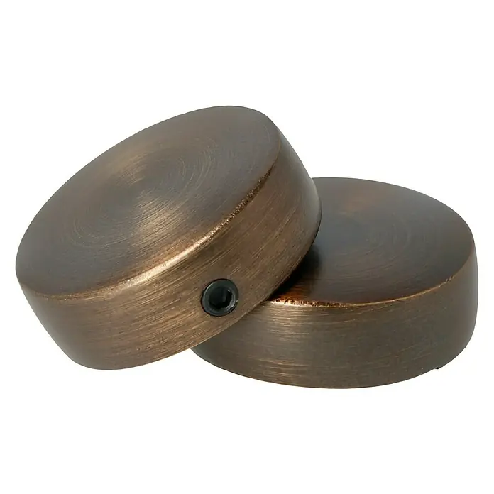 Expo Ambiente Endstück Cap - Bronze, Geeignet für: Gardinenstangen Ø 25 mm, 2 Stk. - Diagonale Ansicht
