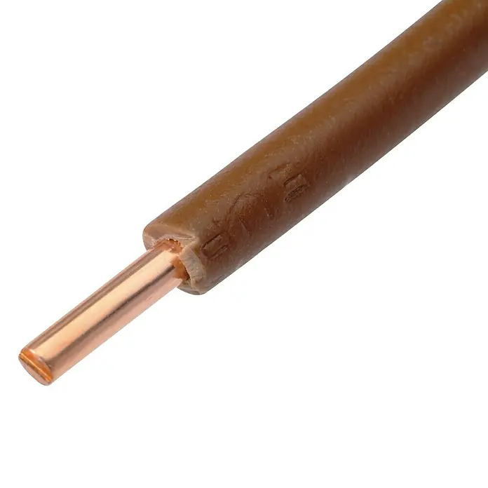 Profi Depot Installatiedraad VOB/VD - Lengte: 100 m, Bruin, 2,5 mm² - Close-up