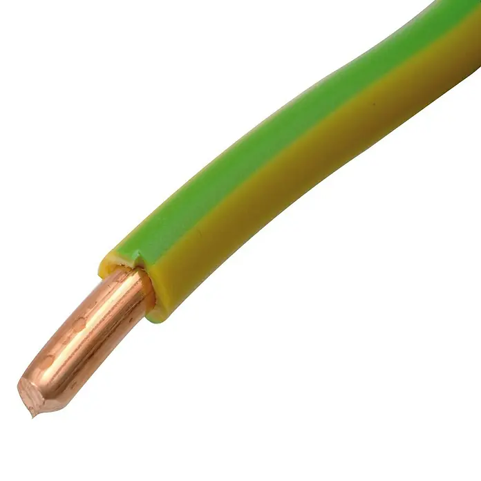 Profi Depot Installatiedraad VOB/VD - Lengte: 100 m, Groen/geel, 2,5 mm² - Close-up